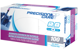 Guantes Examen de Nitrilo Talla M Azul